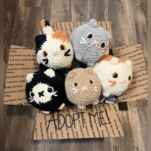 Adopt a Kitty! Pick 1- Handcrafted Crochet Plushie Cat in Soft Snuggle Yarn